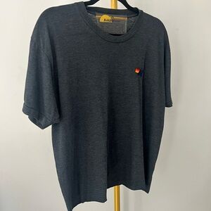 Aviator Nation Charcoal Tee with Rainbow Patch